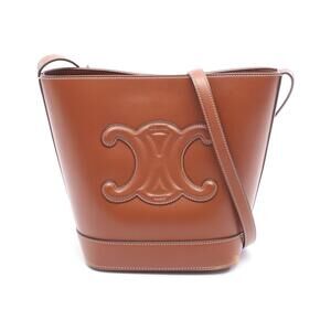 Celine Bucket Cuir Triomphe Shoulder Bag Brown Leather